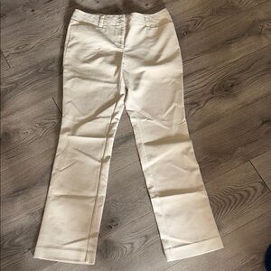 New York & Company Cream 7th Avenue Straight-Leg Pants size 10 Tall